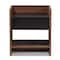 Baxton Studio Vanda Modern Two-Tone Walnut and Black Wood 1-Drawer Nightstand 138-7715 - alternate 4